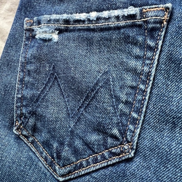 MOTHER The Rascal Skimp Jeans Womens Size 26x26 Yee Haw Distressed Medium Denim - Picture 14 of 15